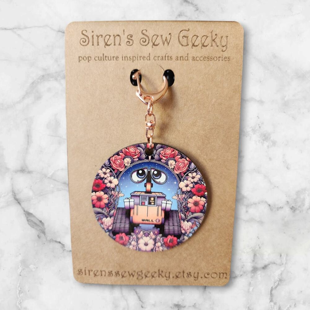 Wall-E robot floral Keychain bag clip Disney
